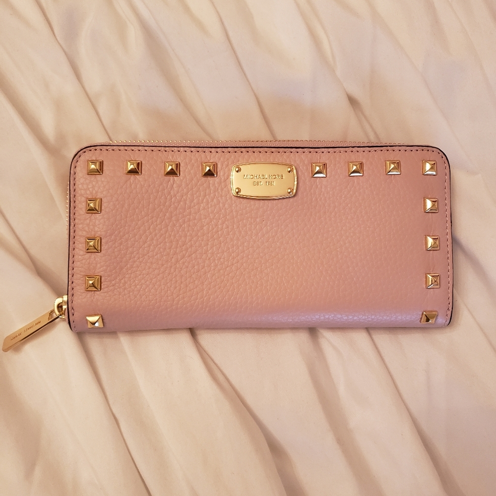 Michael Kors Pink studded wallet